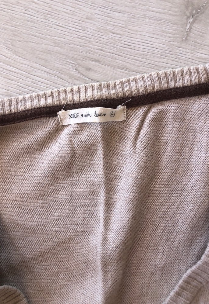 Bej Düğmeli Kadın Midi Hırka - Görsel 3