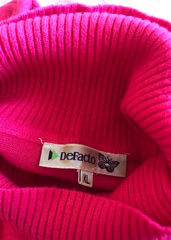 Pembe Kadın Boğazlı Triko Kazak - Görsel 4