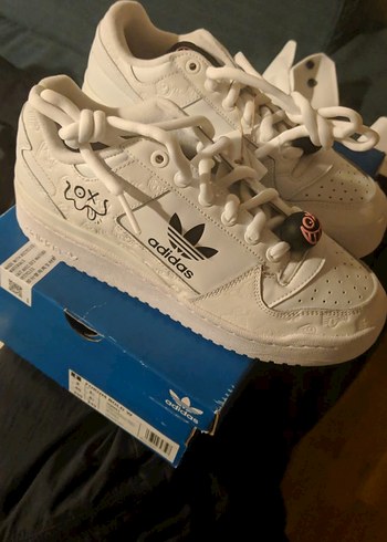 Beyaz Adidas Platform Spor Ayakkabı - Görsel 2