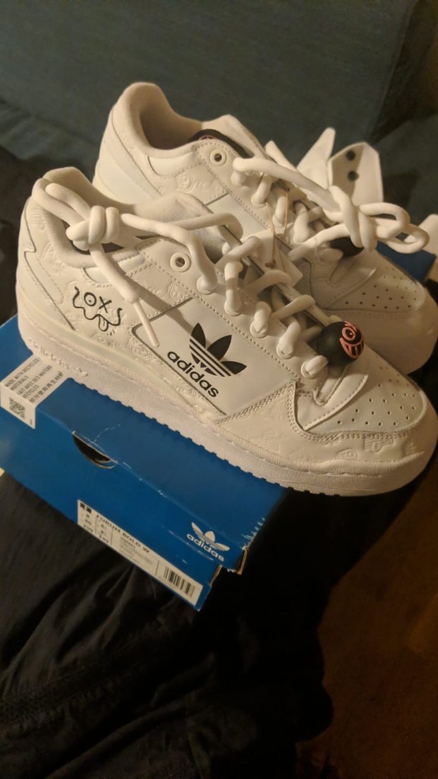 Beyaz Adidas Platform Spor Ayakkabı - Görsel 2