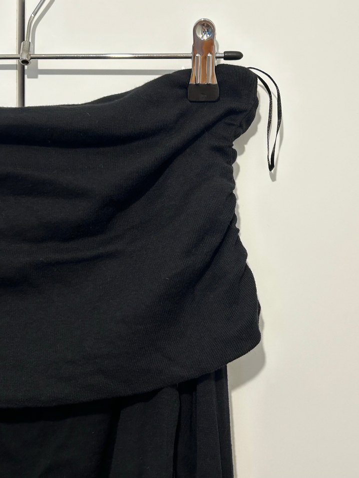 Zara Siyah Straplez Uzun Kollu Bluz - Görsel 2