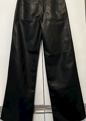 Zara Kadın Siyah Deri Pantolon - Görsel 3