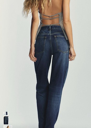 ZARA Bol Kesim Denim Kadın Jean - Görsel 5