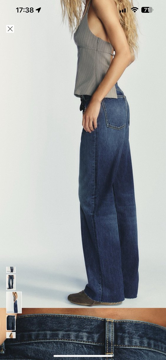 ZARA Bol Kesim Denim Kadın Jean - Görsel 4