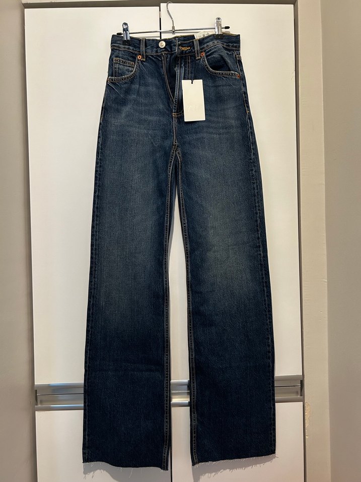 ZARA Bol Kesim Denim Kadın Jean - Görsel 3