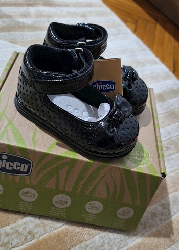 chicco Kız Çocuk Siyah Desenli Babet Ayakkabı - Görsel 2