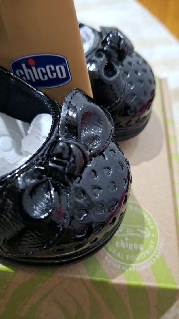 chicco Kız Çocuk Siyah Desenli Babet Ayakkabı - Görsel 3