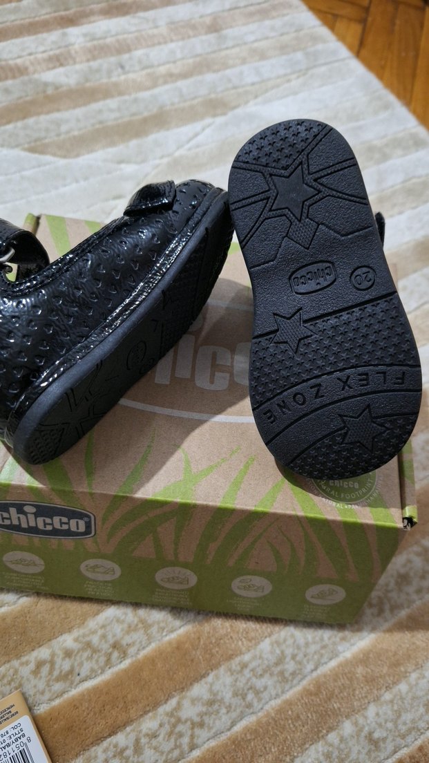 chicco Kız Çocuk Siyah Desenli Babet Ayakkabı - Görsel 5