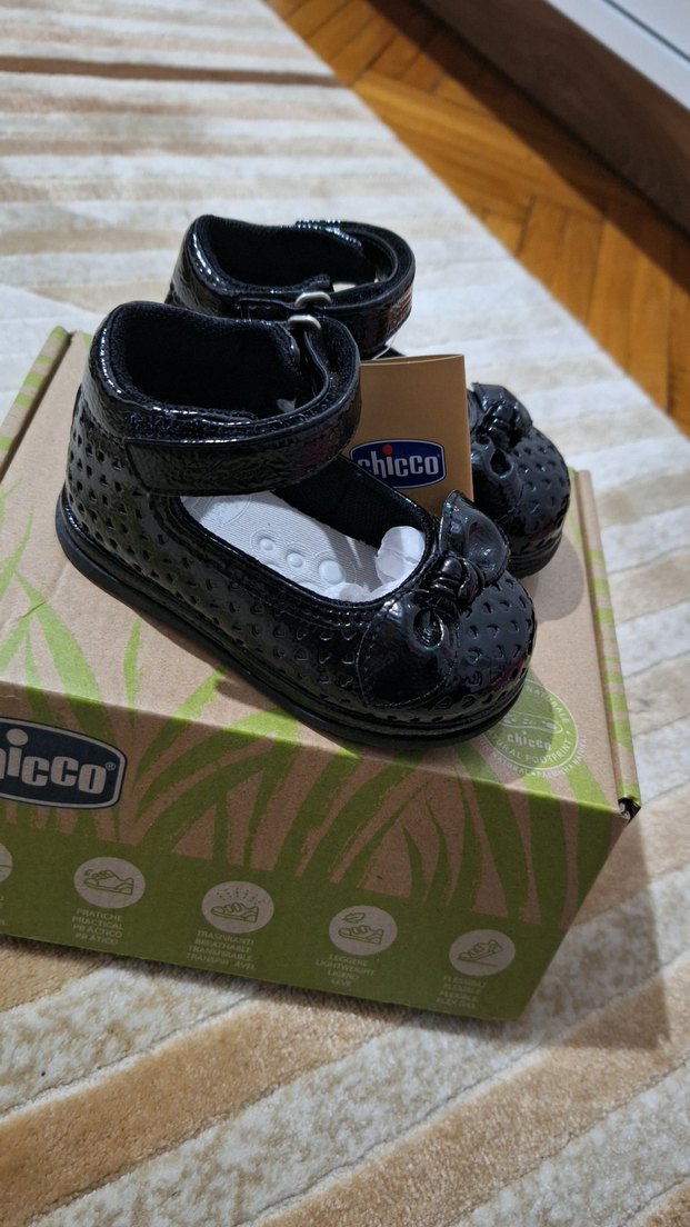 chicco Kız Çocuk Siyah Desenli Babet Ayakkabı - Görsel 2