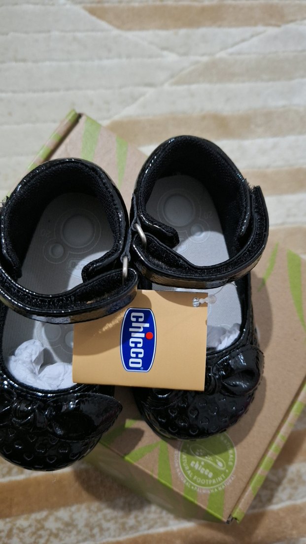 chicco Kız Çocuk Siyah Desenli Babet Ayakkabı - Görsel 4