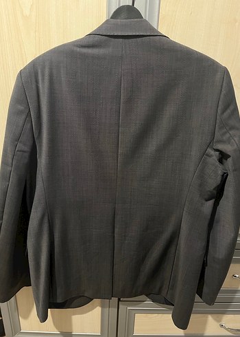 Gri Erkek Kumaş Ceket Notch Yaka - Görsel 2