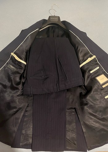 Laciverti Çizgili Erkek Ofis Takım Elbise Ceketi - Görsel 4