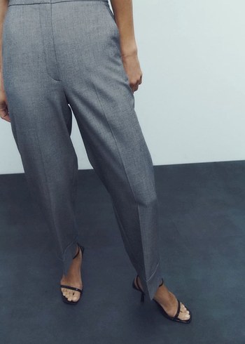 Zara Gri Kadın Kumaş Pantolon - Görsel 2