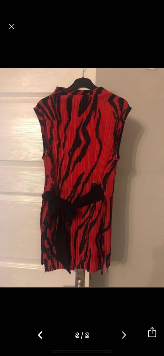 İpekyol Kadın Kırmızı Pilili Yüksek Yaka Bluz - Görsel 2