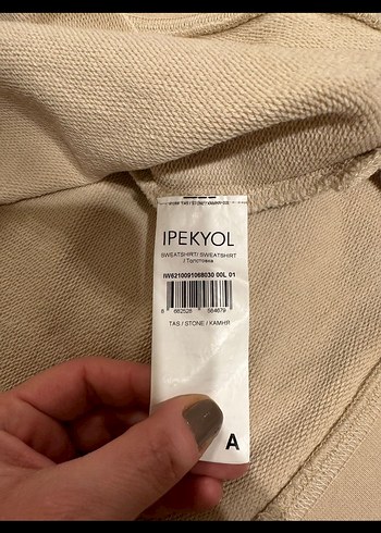 İpekyol Bej Kadın Kapüşonlu Uzun Kollu Sweatshirt - Görsel 3