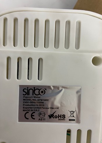 Sinbo SPM 5402 Elektrikli Mısır Patlatma Makinesi - Görsel 6