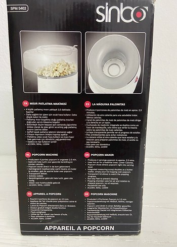 Sinbo SPM 5402 Elektrikli Mısır Patlatma Makinesi - Görsel 3