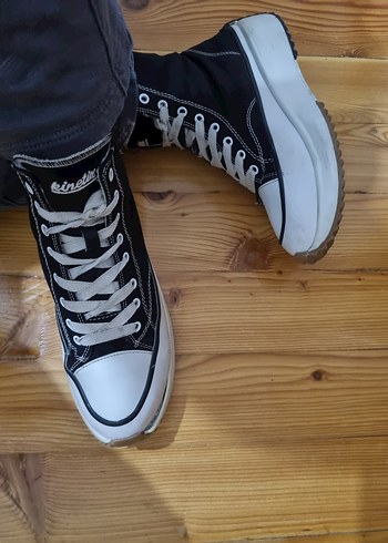 Siyah Kadın Dolgu Topuklu Spor Ayakkabı - Görsel 3