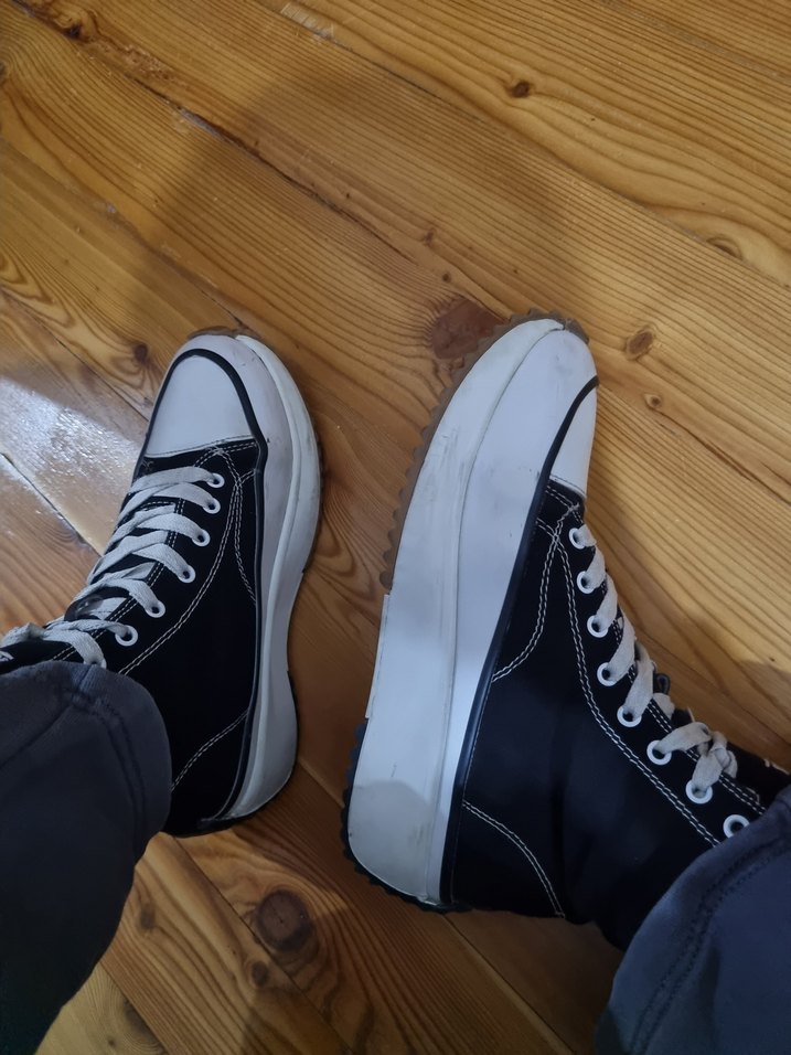 Siyah Kadın Dolgu Topuklu Spor Ayakkabı - Görsel 2