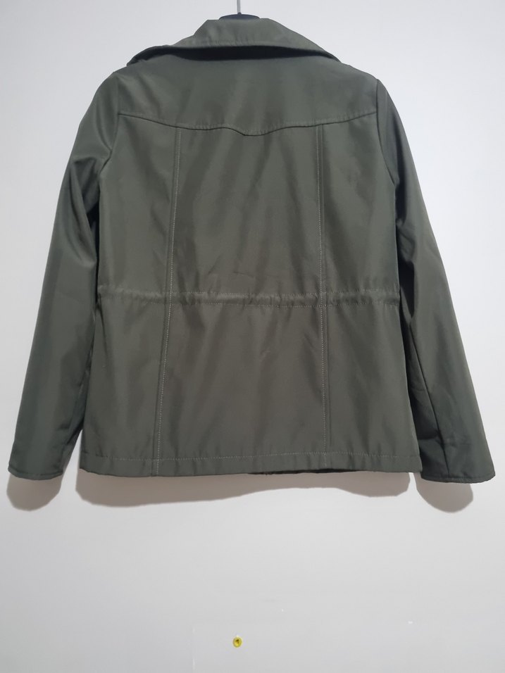 Beli Büzgülü Yeşil Kadın Ceket - Görsel 2