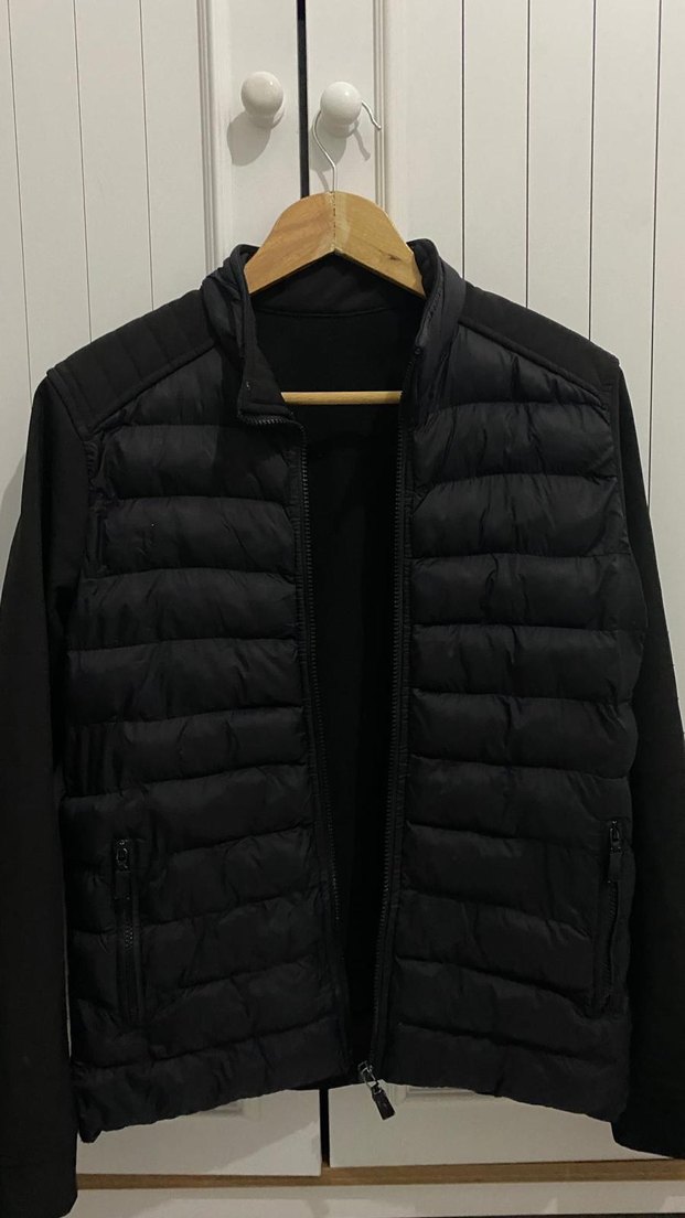 Siyah Fermuarlı Erkek Streetwear Mont - Görsel 4