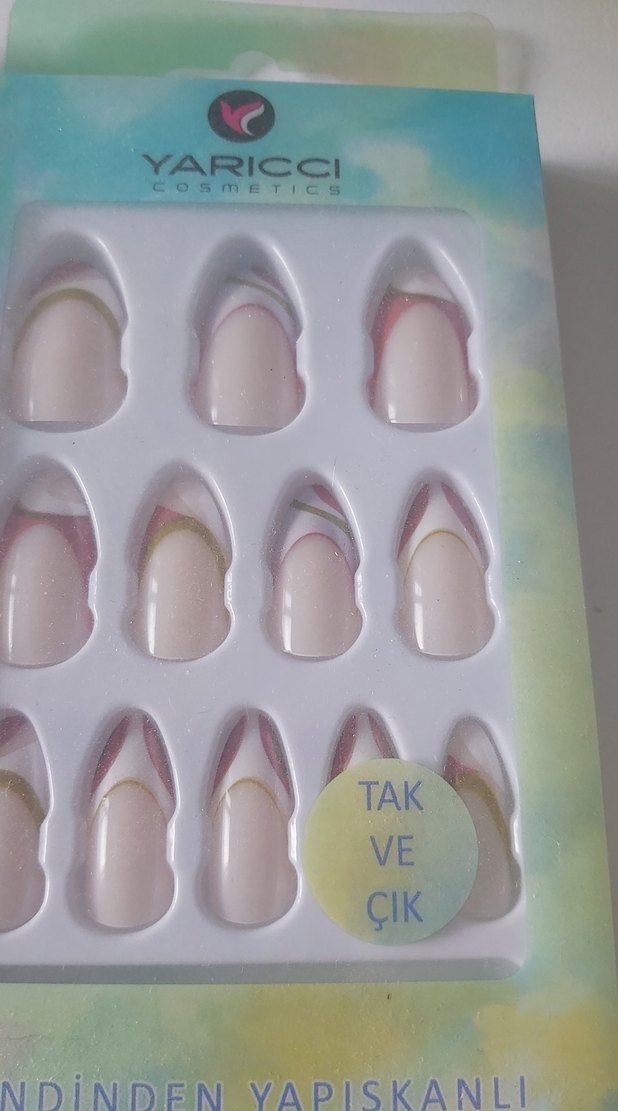 Renkli Pembe Çiçekli Tırnak Süsleri - Görsel 4