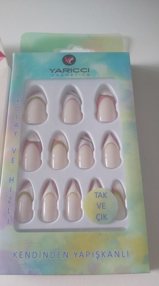 Renkli Pembe Çiçekli Tırnak Süsleri - Görsel 3