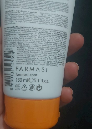 DR.C.TUNA Güneş Koruyucu Vücut Losyonu SPF 50 - Görsel 3