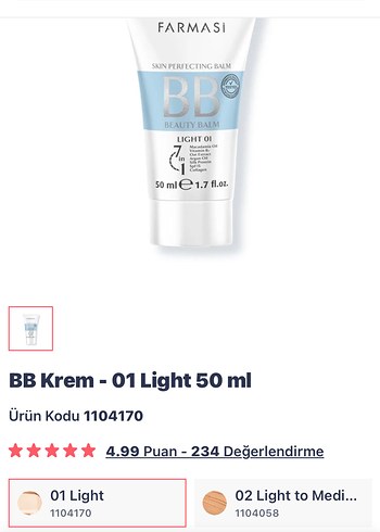 Farmasi BB Krem Light 50 ml - Görsel 2
