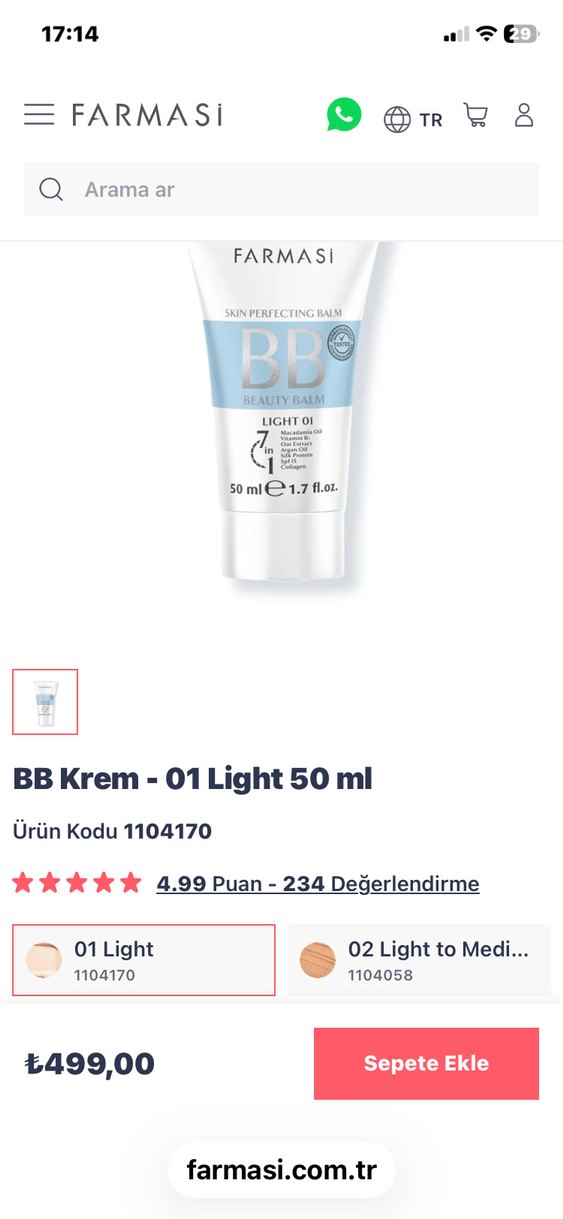 Farmasi BB Krem Light 50 ml - Görsel 2