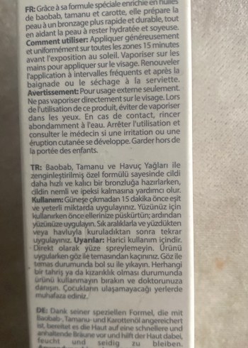 Dr.C.Tuna Güneş Bronzlaştırıcı Yağ SPF 6 - Görsel 2