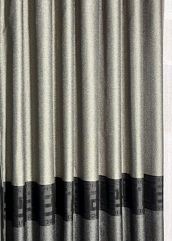 Çift Renkli Desenli Fon Perde - Görsel 3