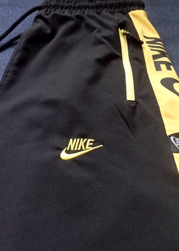 Nike Siyah Sarı Fermuarlı Erkek Eşofman Altı - Görsel 4