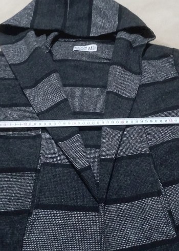 Gri Desenli Erkek Kapşonlu Manço Hırka - Görsel 9