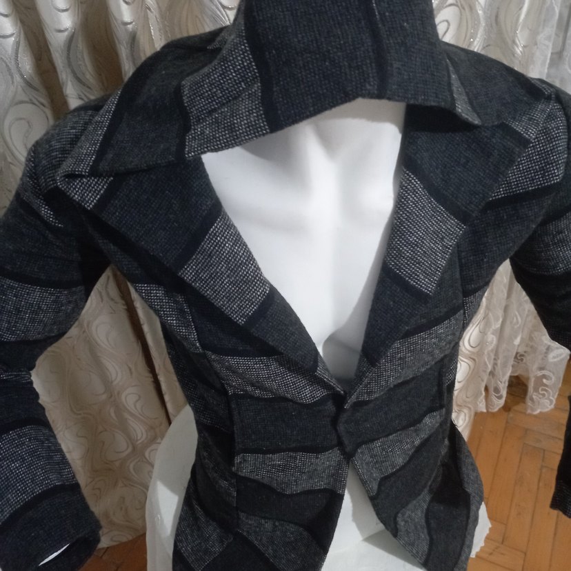 Gri Desenli Erkek Kapşonlu Manço Hırka - Görsel 4