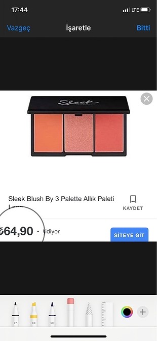 universal Beden altın Renk Kontur highlighter allık seti