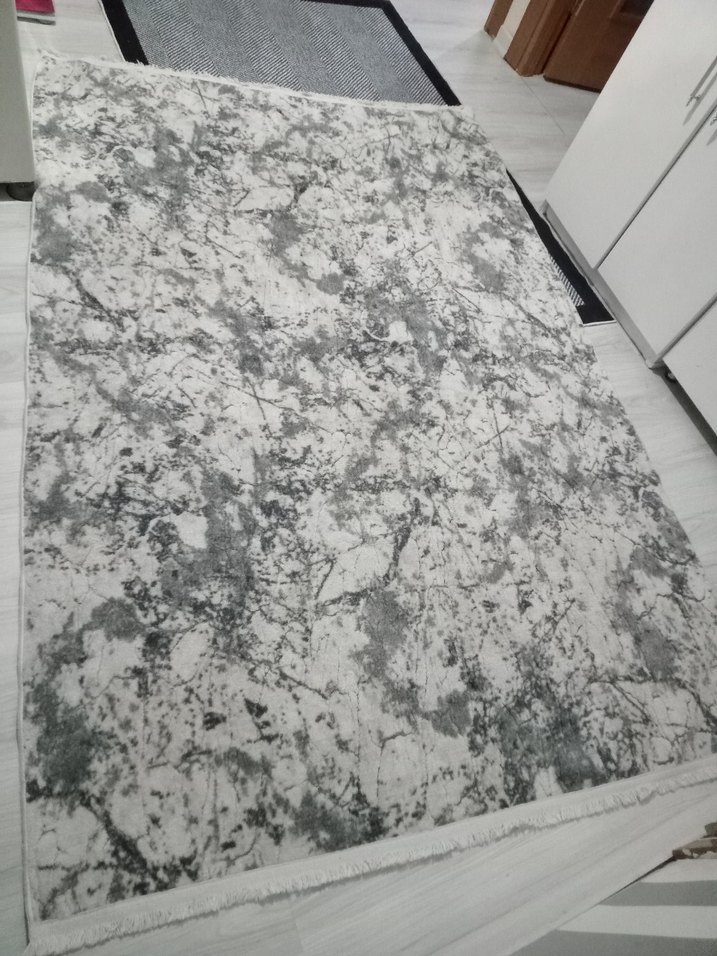 Gri Baskılı Modern Halı - Görsel 5