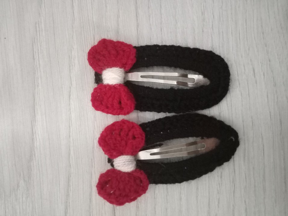 Renkli Nakışlı Örgü Çocuk Toka Seti - Görsel 2