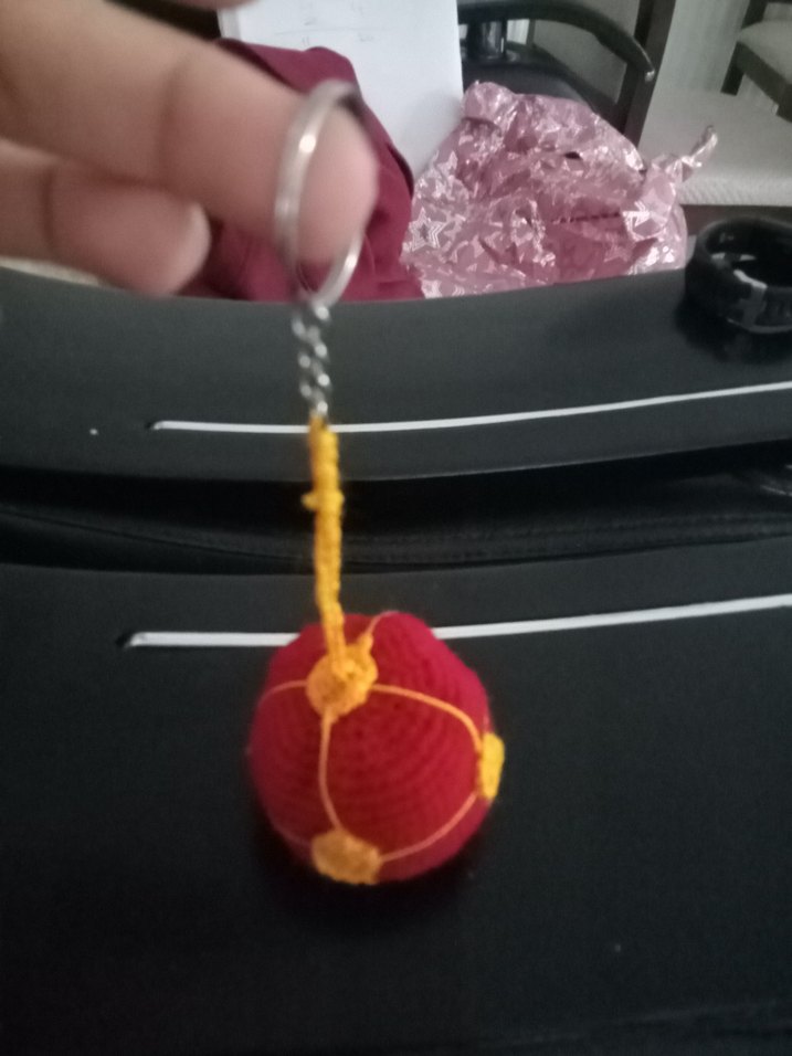 Renkli Püsküllü Galatasarayli Anahtarlık - Görsel 4