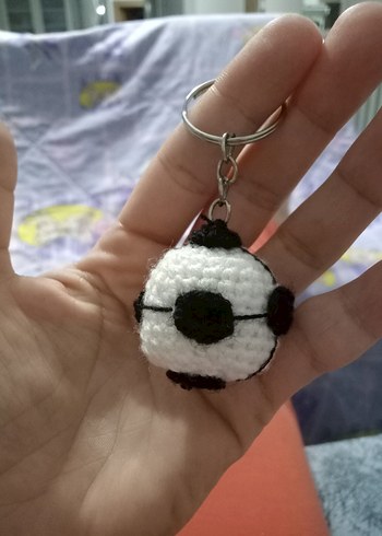 Renkli Örgü Beşiktaş top Anahtarlık - Görsel 2