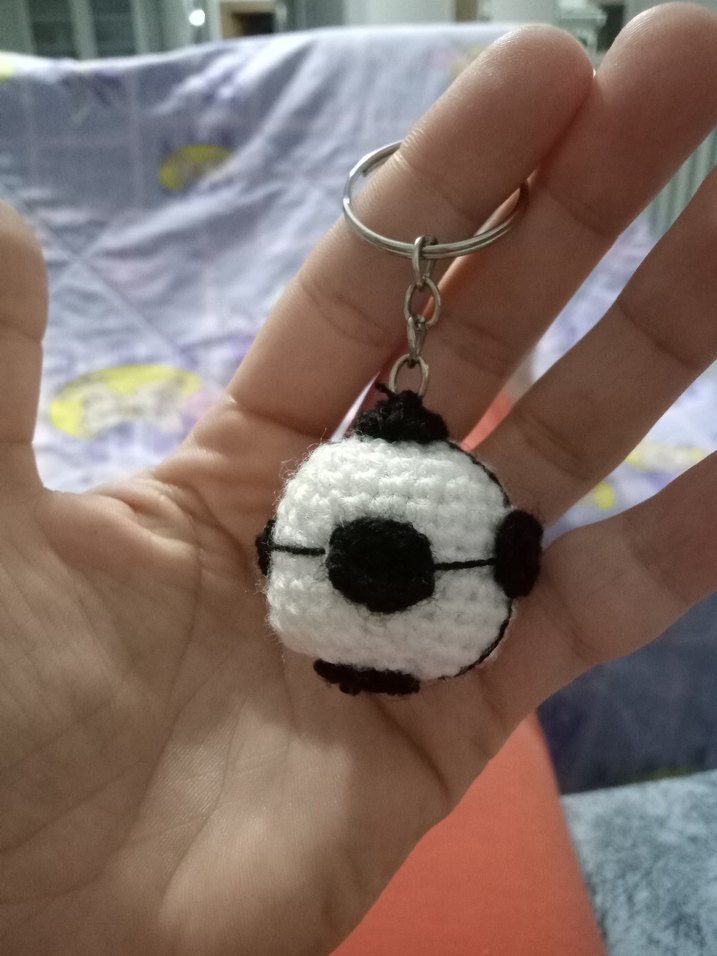 Renkli Örgü Beşiktaş top Anahtarlık - Görsel 2