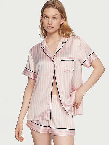 Victorias Secret Saten Şortlu Pijama Takımı