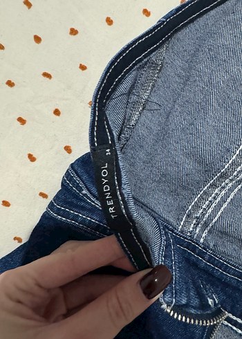 Kadın Koyu Mavi Denim Kısa elbise - Görsel 4