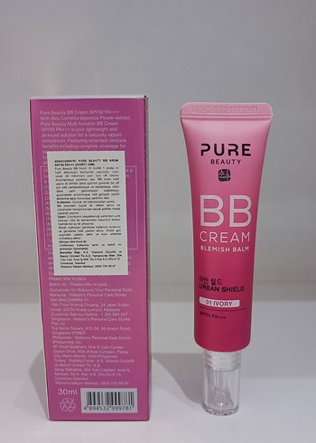 PURE Beauty Pembe BB Krem SPF50 01 Ivory - Görsel 2