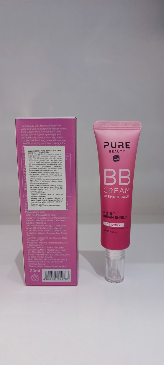 PURE Beauty Pembe BB Krem SPF50 01 Ivory - Görsel 2