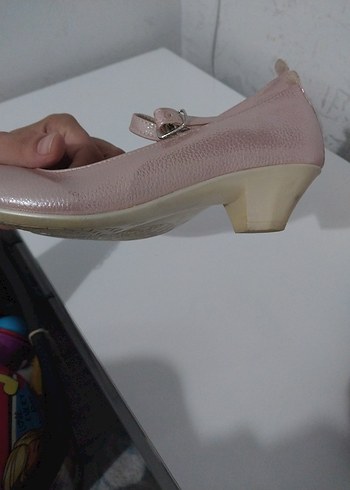 Kız Çocuk Pembe Tokalı Babet Ayakkabı - Görsel 5