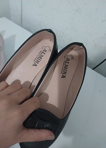 Kız Çocuk Pembe Tokalı Babet Ayakkabı - Görsel 3