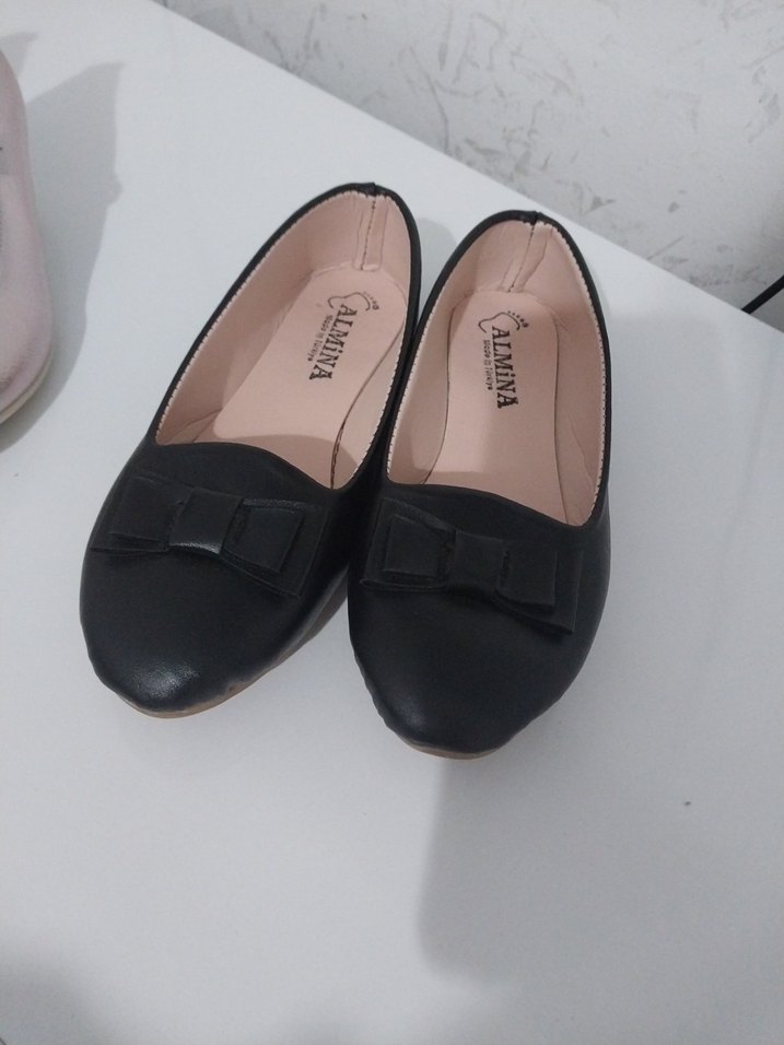 Kız Çocuk Pembe Tokalı Babet Ayakkabı - Görsel 2