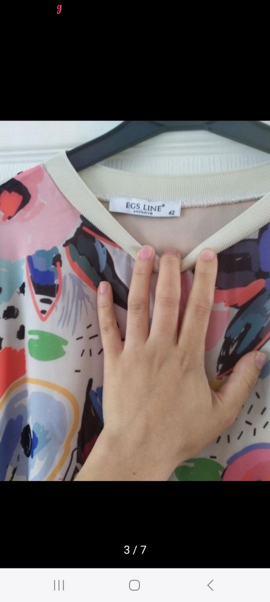 Kadın Çok Renkli Pilili Uzun Elbise - Görsel 3