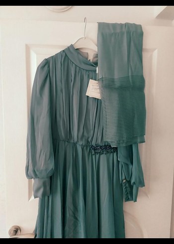 Pembe Drapeli Etnik Desenli Kız Çocuk Elbisesi - Görsel 3